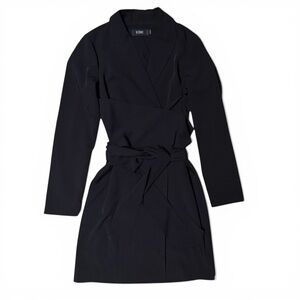Icône (Simons) Black Blazer Dress with Wrap Tie Waist Belt